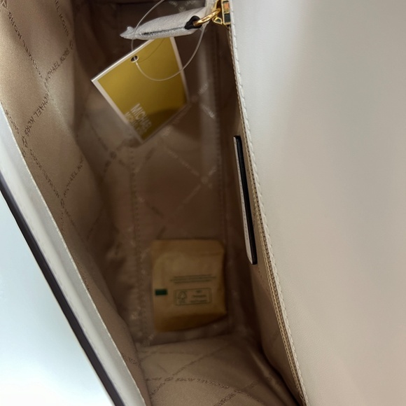 Michael Kors Whitney Medium Sequined Fruit Print Shoulder Bag Purse Optic White - Picture 11 of 11